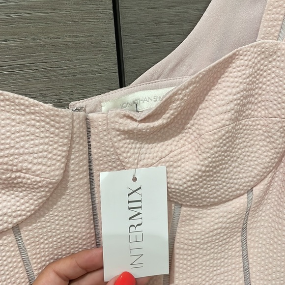 Jonathan Simkhai Seersucker Bustier Mini Dress - Picture 7 of 8